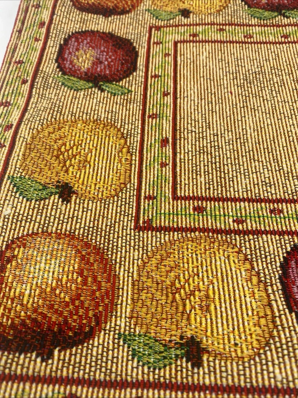 Apple Tapestry Placemats Approx 12x18 Fall Harvest Country Style Cottage Core 4